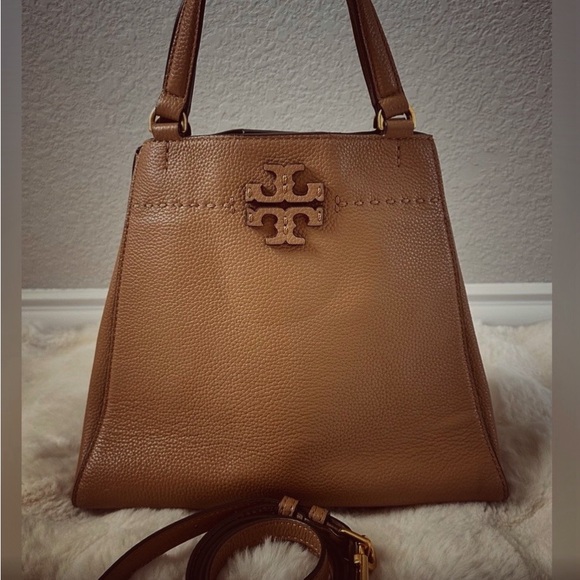 Tory Burch Tan Leather Shoulder Bag - Picture 1 of 8